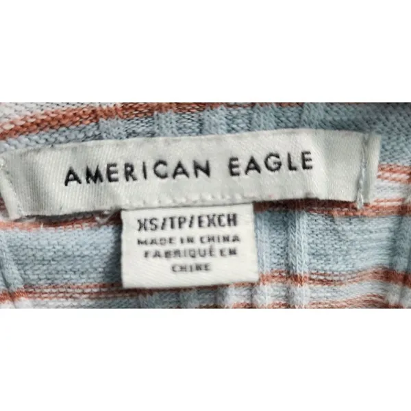 American‎ Eagle Plaid Crop Tank Top Ribbed Cotton Stretch Summer XS - Image 3