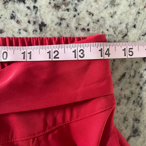 Unbranded High-Low Skirt Womens Medium Red‎ Romantic Flowy Tie Waist Side Slit - Image 8