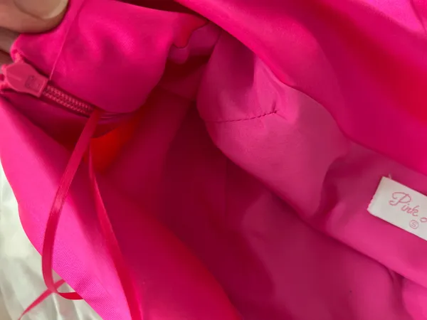 Pink Lily Satin Dress - Image 9