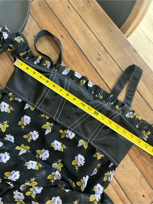 NWT Anthropologie Maeve Floral Square Neck Midi Dress M - Image 12