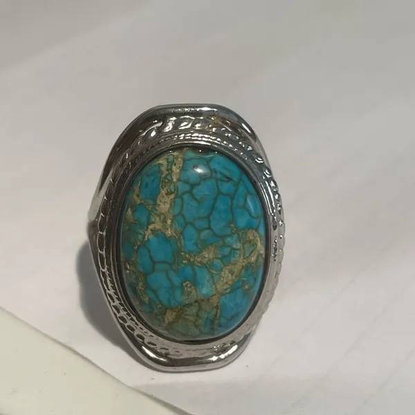 Adjustable Turquoise Ring - Image 2