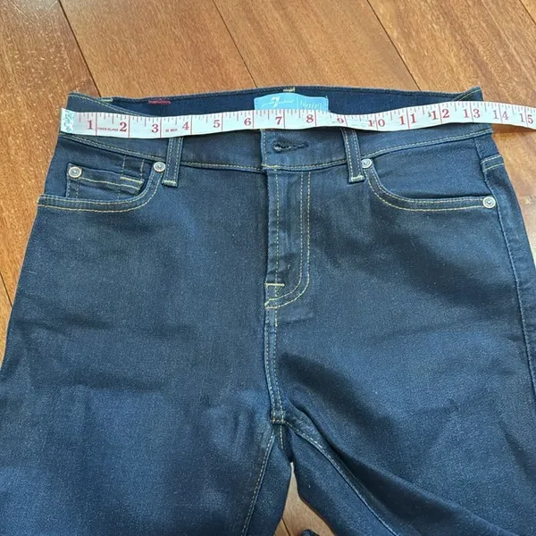 7 For All Mankind b(air) Skinny Jeans Womens Dark‎ Indigo Stretch Denim 26 - Image 9