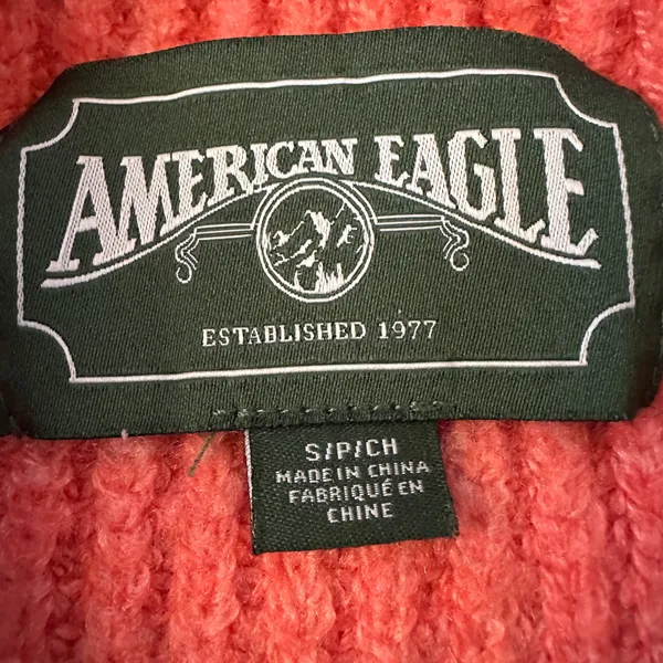 American Eagle, small coral knit sweater - Image 8