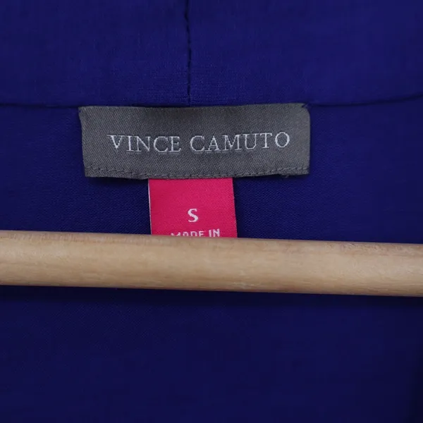 Vince Camuto Royal Blue V-Neck Sleeveless Ruched Maxi Dress Small - Image 3
