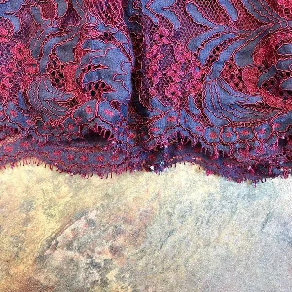 Francesca’s Blue Red Floral Lace Women’s Sleeveless Dress Size Large - Image 11