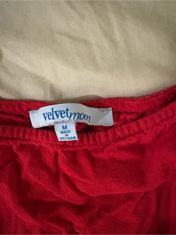 Velvet Moon Red Babydoll Tank Top - Image 3