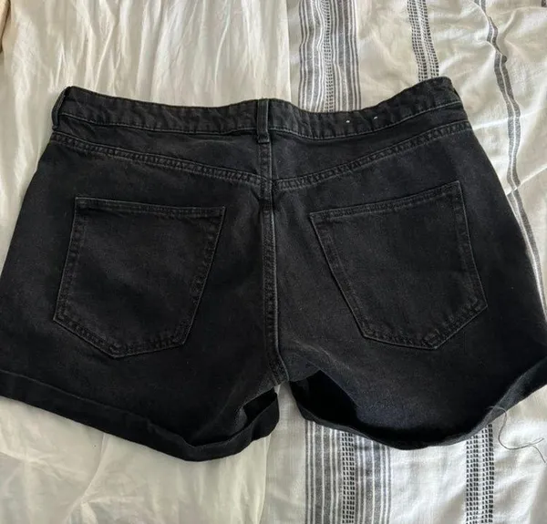 Black Denim Shorts - Image 2