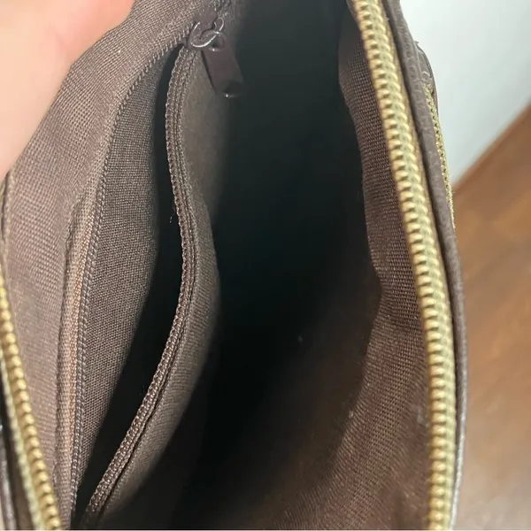 Vintage Fossil mini leather‎ crossbody bag brown - Image 3