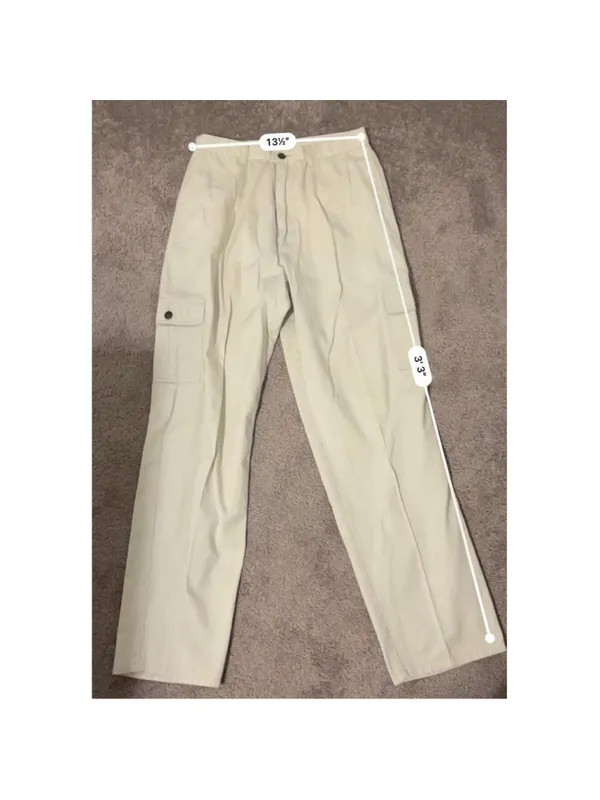 Women's VTG Cargo Pants Beige 6 Casual Khaki - Image 4