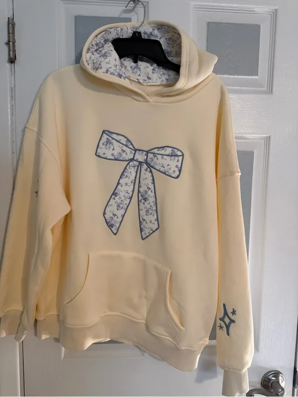 Altar’d State Bow Graphic Hoodie Sweatshirt - Image 2