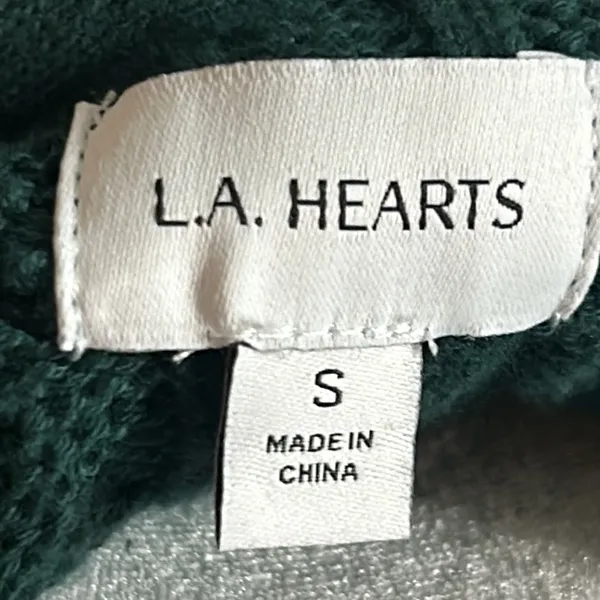 New PacSun Women’s LA Hearts Mini Cable Stitch Knit Zip Up Hoodie Sweater - Image 7