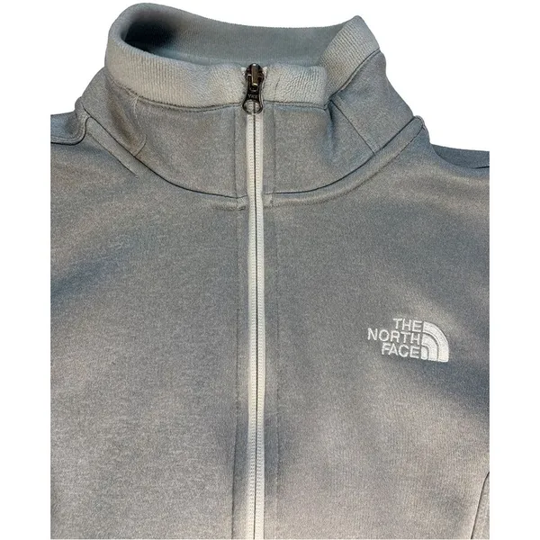 The North Face Gray Full Zip Fleece Jacket Women’s Medium - Image 5