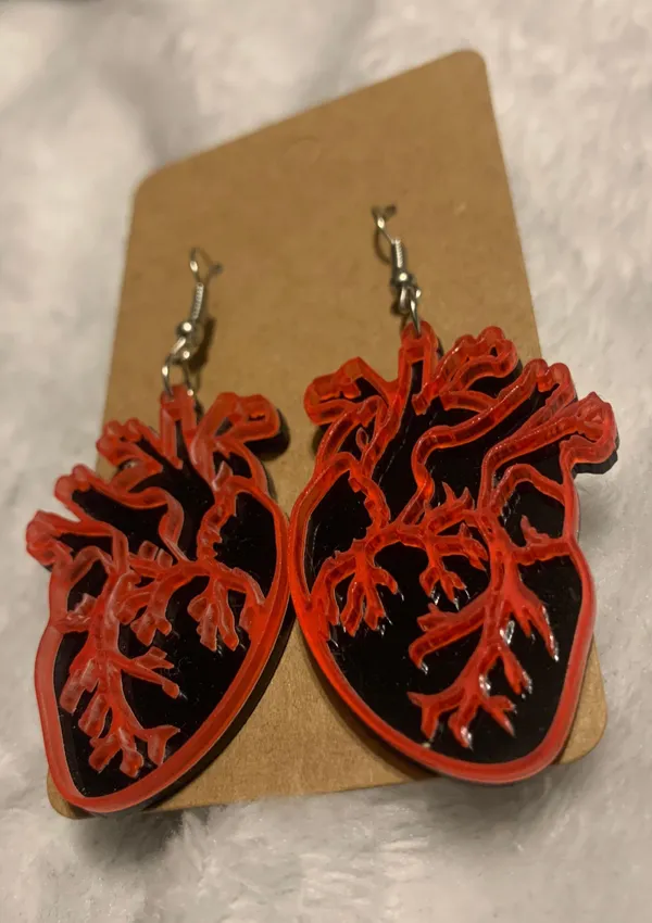 SheIn Heart Earrings - Image 2