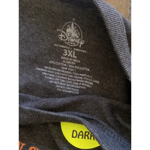 Disney Parks Halloween Party 2019‎ Womens Size 3XL Charcoal Glow T-Shirt Cotton - Image 4