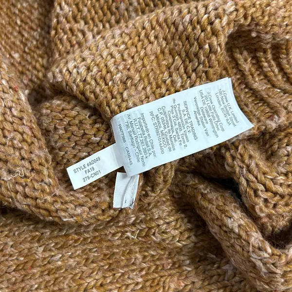 Madewell Pointelle Puff Sleeve Sweater Marled Copper Brown XS AD049 - Image 7
