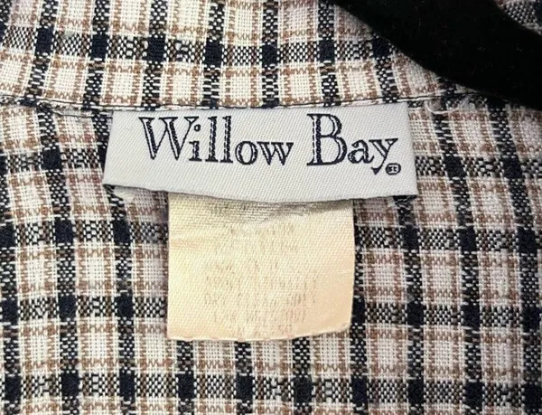 Vintage Willow Bay Plaid Lightweight Blazer Jacket Size M - Image 2