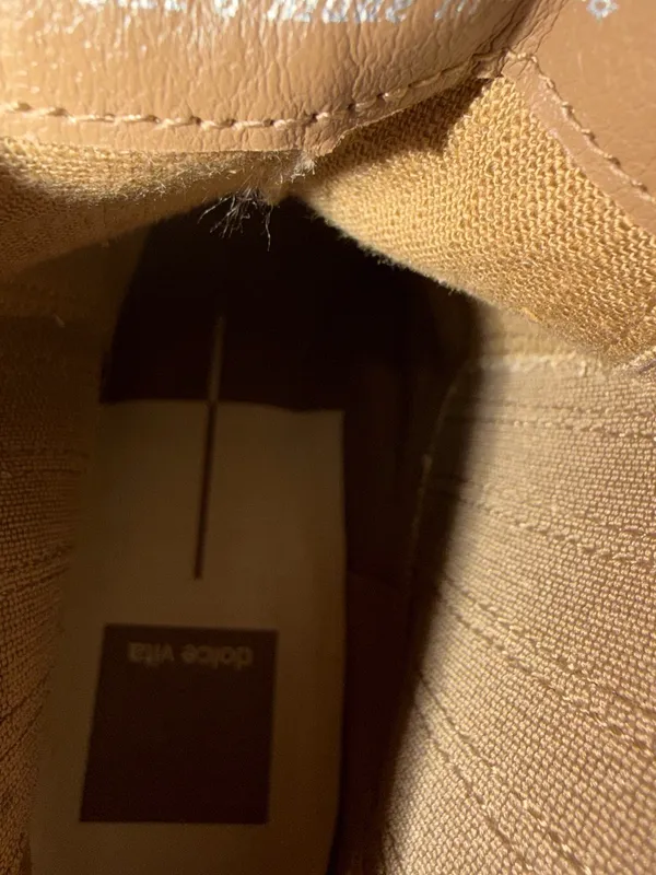 Dolce Vita Beige Suede Block-Heel Chelsea Ankle Boots - Image 5