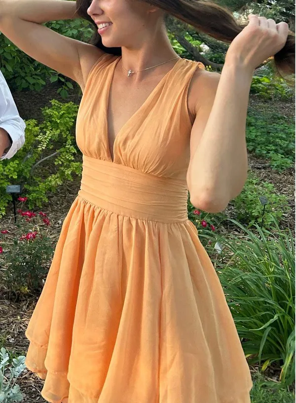 Abercrombie Orange mini dress - Image 2
