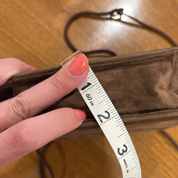 Vintage Brown Suede Mini Shoulder Bag - Image 8