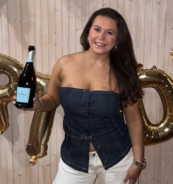 Bobbles & Lace Strapless Top Blue Size L - Image 4