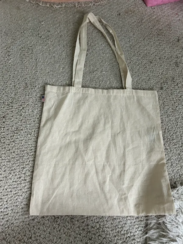 Brandy Melville Beige Linen Tote Bag - Image 2