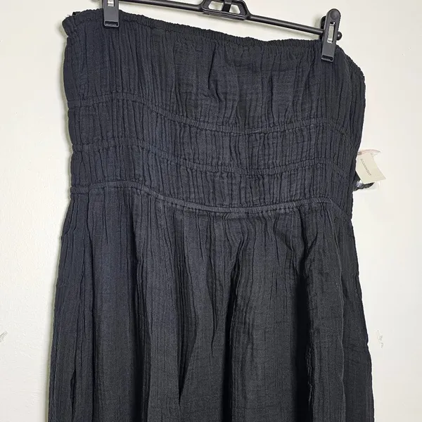 ANTHROPOLOGIE Celandine Strapless Smocked DW Maxi Dress /Black/ Size L -98212269 - Image 5