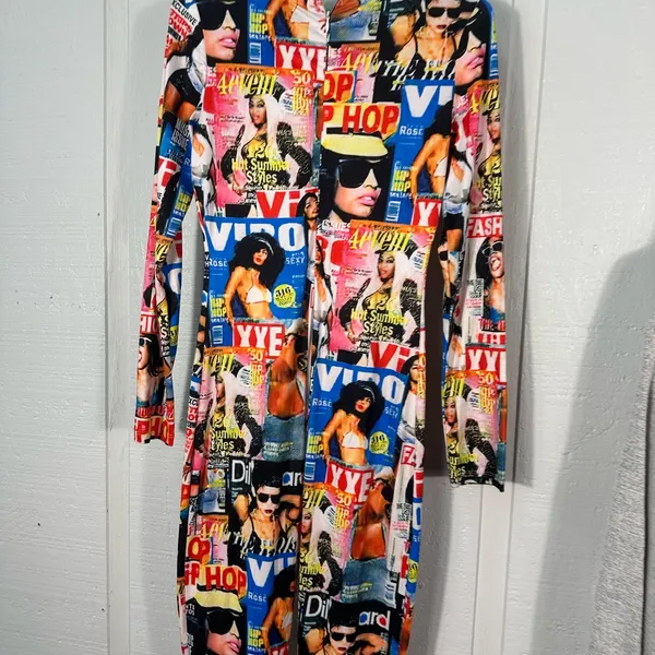Vintage Harlem Bodycon Bodysuit Size Medium EUC - Image 8