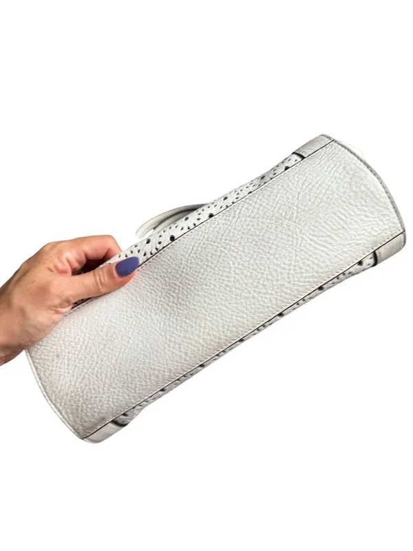 KATE SPADE White Leather Eyelet Satchel Handbag - Image 7