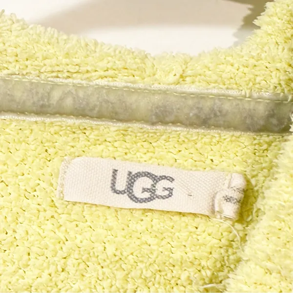 UGG Yellow Fleece Hana Full Zip Hooded Sweatshirt Size Medium - Image 3