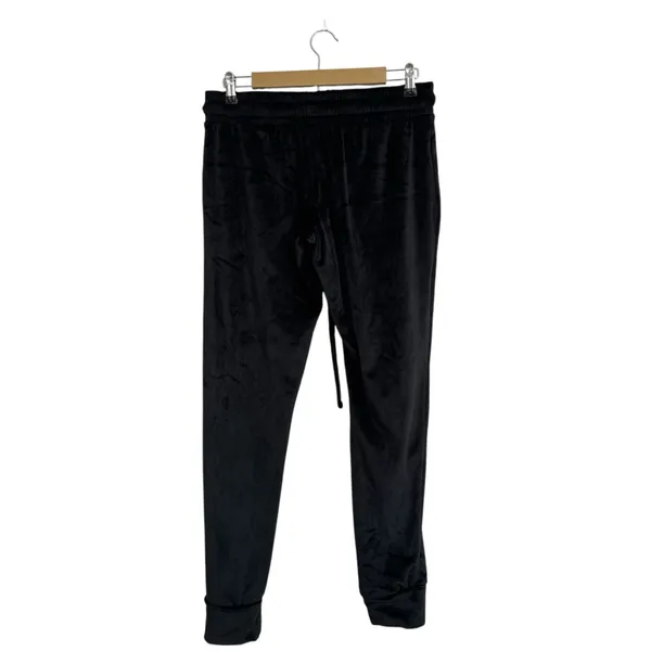 NFL Carolina Panthers Velour‎ Elastic Waist Medium Women Jogger Pants Bla… - Image 2