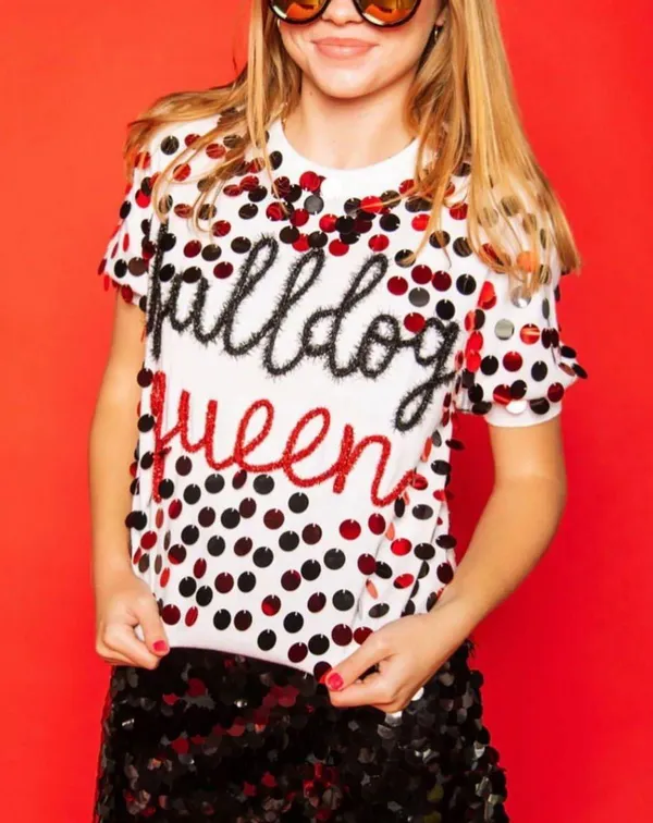 Queen Of Sparkles Uga Top White - Image 2
