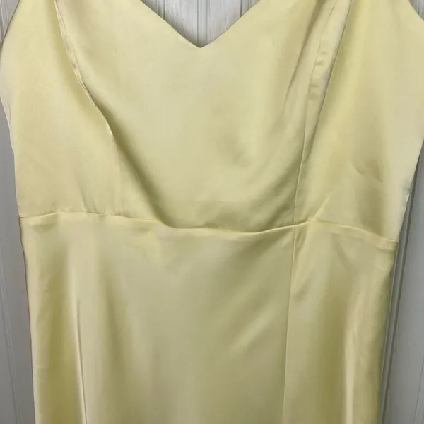 NEW Birdy Grey Jay Matte Satin Dress Lemon Sorbet Yellow Size Large Bridesmaid - Image 11
