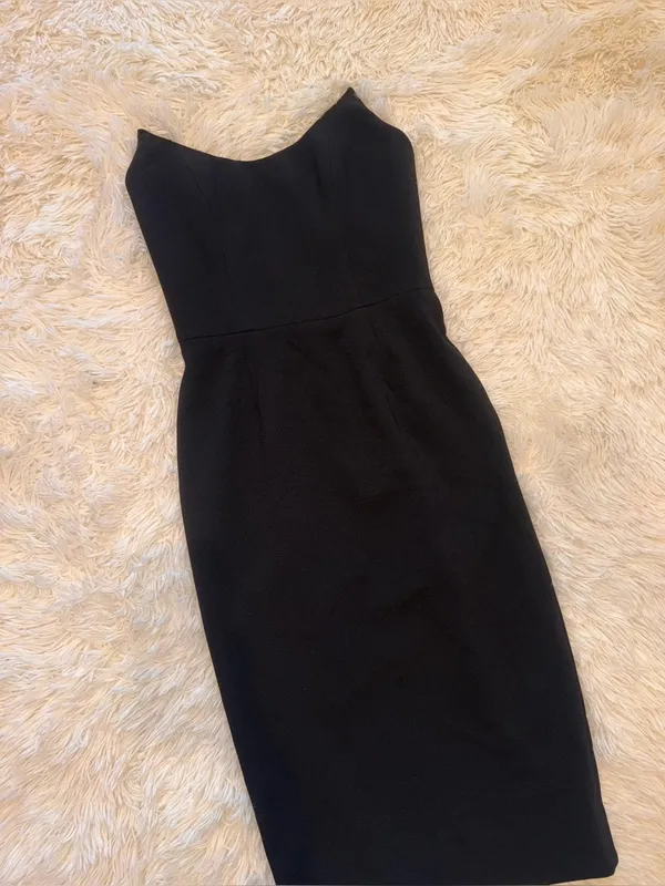 NEW HELSI Celia Black Strapless Cocktail Sheath Dress sz S - Image 7