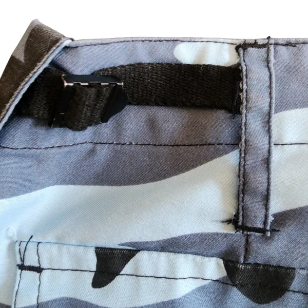 Unbranded Women‎ Cargo Pants Blue Grey Camo High Waist Utility 32 - Image 4