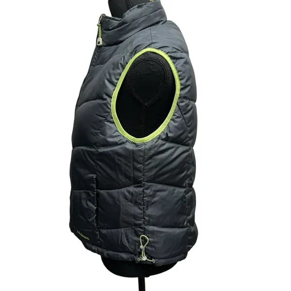 LL Bean Women M Quilted Reversible Goose Down Cold Weather Green Puffer Vest‎ - Image 2