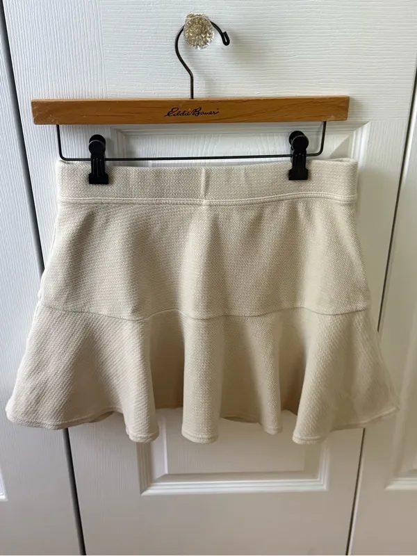 Offline by Aerie Partyfavor Circle Mini Skirt in Cream - Image 3