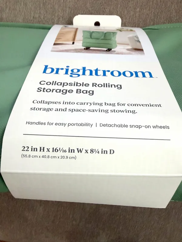 Brightroom collapsible rolling storage bag Green Size undefined - Image 7
