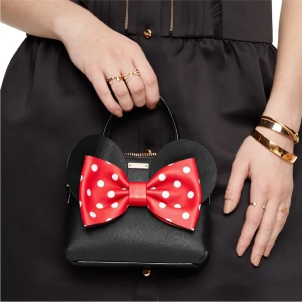 Kate Spade Minnie Mouse Mini Maise Crossbody Bag Purse Disney Black Ears Leather - Image 3