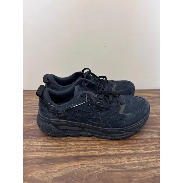 Hoka One One Clifton L Suede Black Sneakers 1122571 Womens 8.5 Mens 7.5 - Image 5