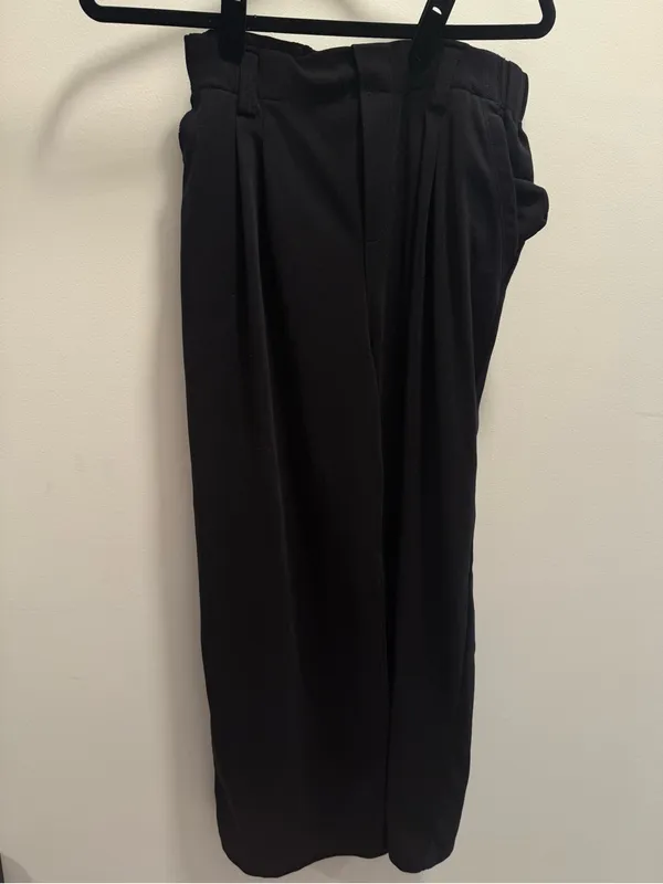 Medium PETITIE Halara Flex™ High Waisted Pocket Wide Leg Waffle Work Pants - Image 2