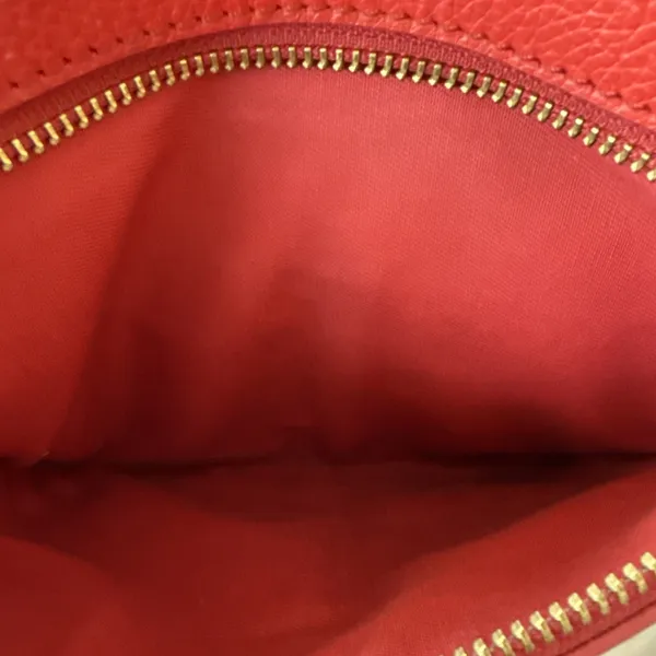 FOSSIL Red Pebble Leather Messenger Medium Crossbody/Shoulder Bag Key Charm - Image 14