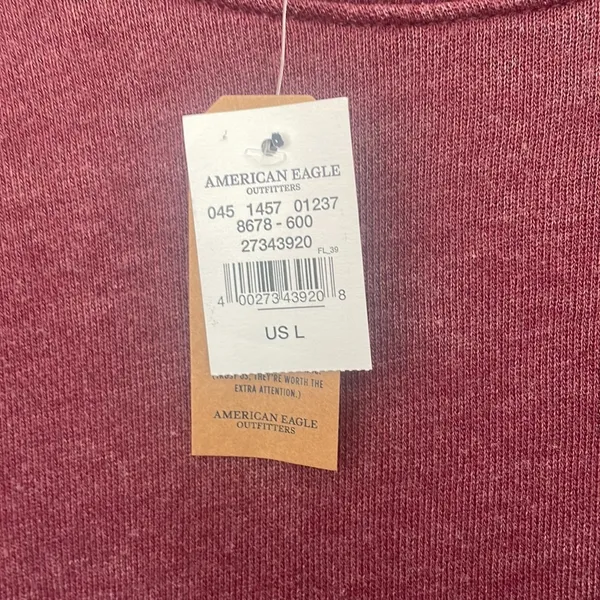 American eagle outfitters burgundy sweatshirt NEW!! Large - Image 5
