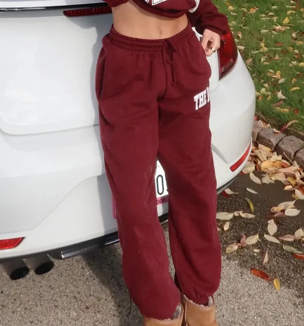 The Bar Varsity Sweatpants Maroon - Image 7