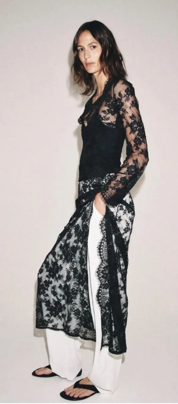 Zara lace long dress. XS-S - Image 2