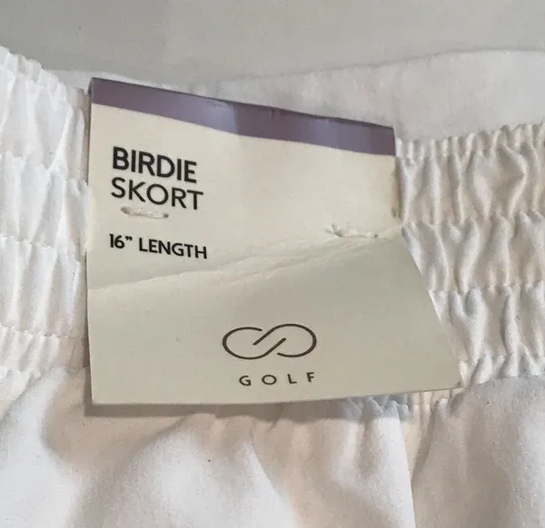 Calia by Carrie Women's 16" Birdie Golf Skort in Pure White Size XXL - Image 7