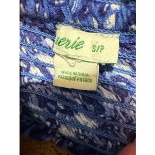 Aerie Smocked‎ Floral Shorts S Blue White Ditsy Print Boho Summer Skort Cottage - Image 5