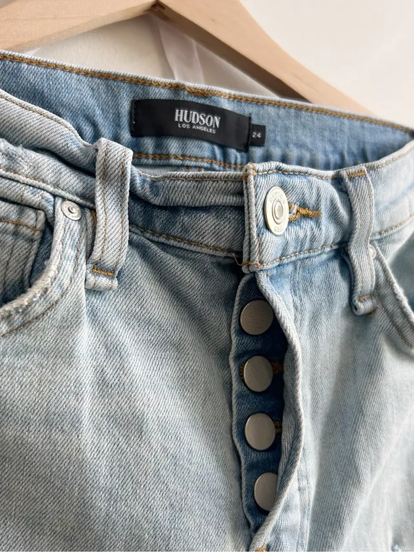 Hudson Jeans Thalia Loose Fit/Straight Distressed Jeans 24 - Image 6
