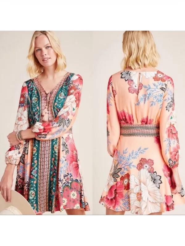 FARM RIO ANTHROPOLOGIE Topanga Mini Dress, S - Image 2
