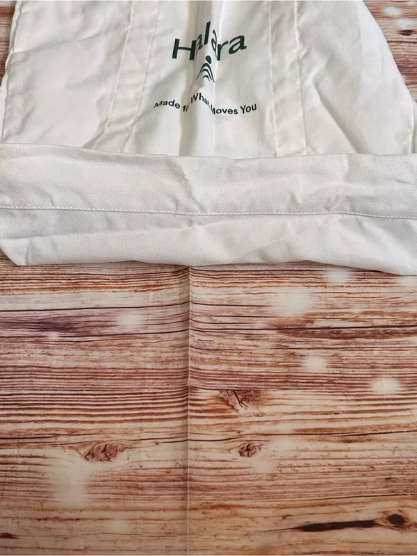 Halara White Logo Green Letter Print Casual Canvas Tote Bag NWT - Image 10