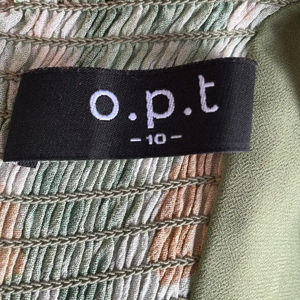 O.p.t Chic Floral Mini Dress in Green and Orange - Image 6
